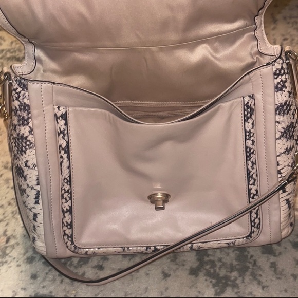 Coach | Bags | Coach Madison Two Tone Python Embossed Small Sadie Flap ...